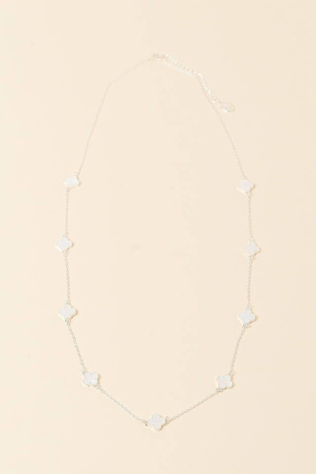 Corey Silver Flower Necklace image 1