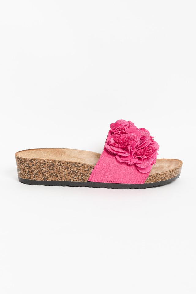 Corsage Hot Pink Flower Slide