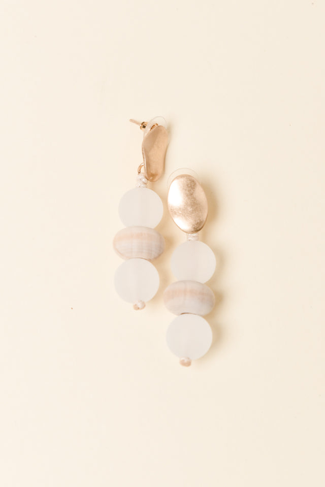 Cosmos Gold Beaded Drop Earrings