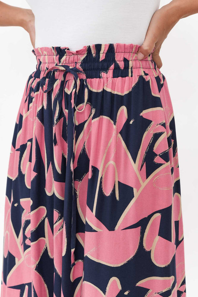 Cotswold Navy Abstract Wide Leg Pants image 6