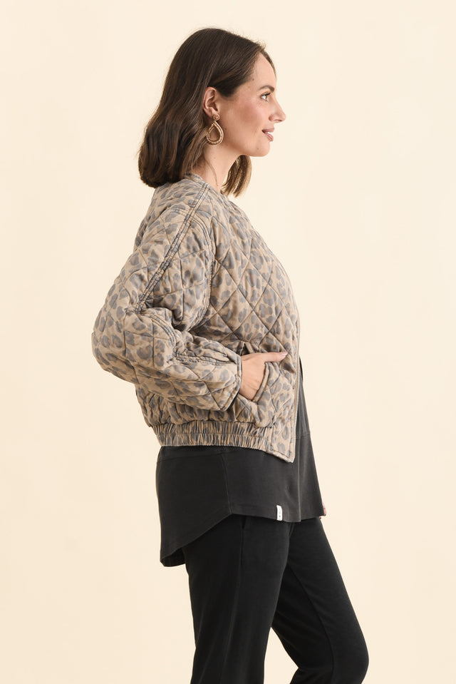 Courtney Tan Leopard Bomber Jacket image 5