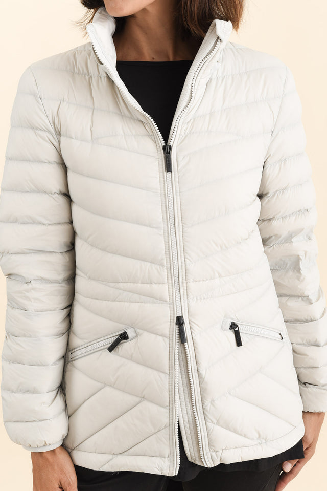 Cushla Grey Down Puffer Jacket,Brunette model,alt text|model:Cara image 7