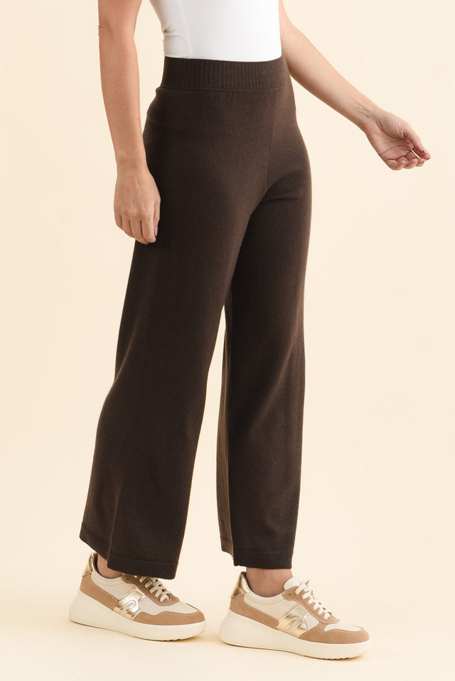 Dalia Chocolate Wool Cashmere Pants image 3