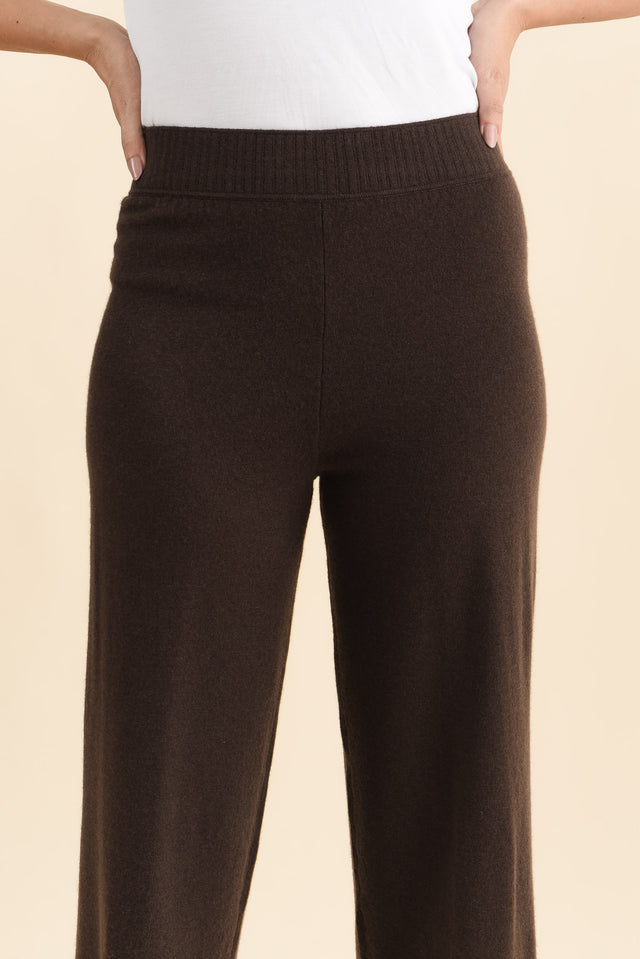 Dalia Chocolate Wool Cashmere Pants image 5