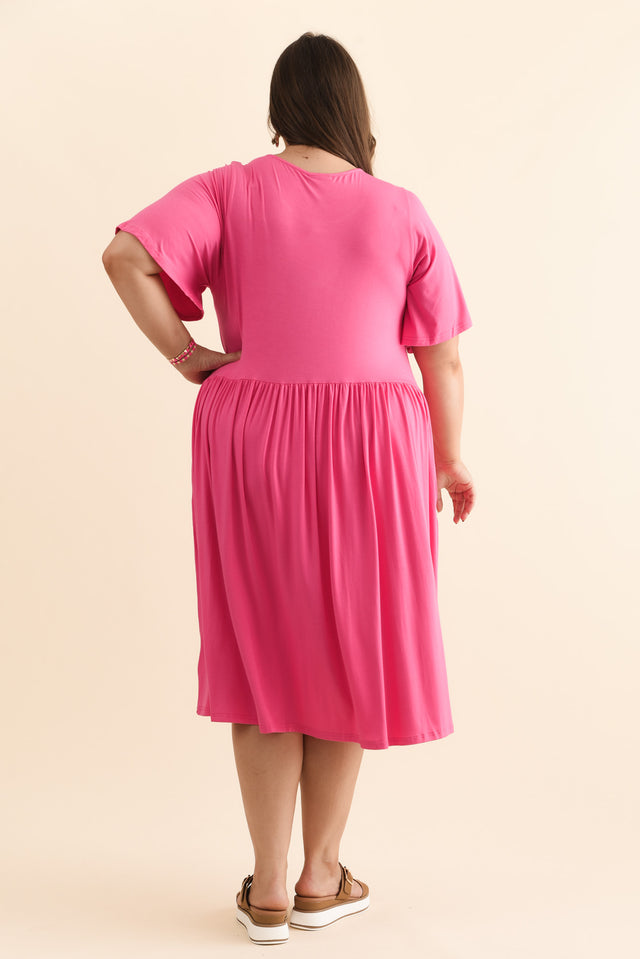 Dalton Pink Crescent Dress,Brunette model,alt text|model:Gabby image 12