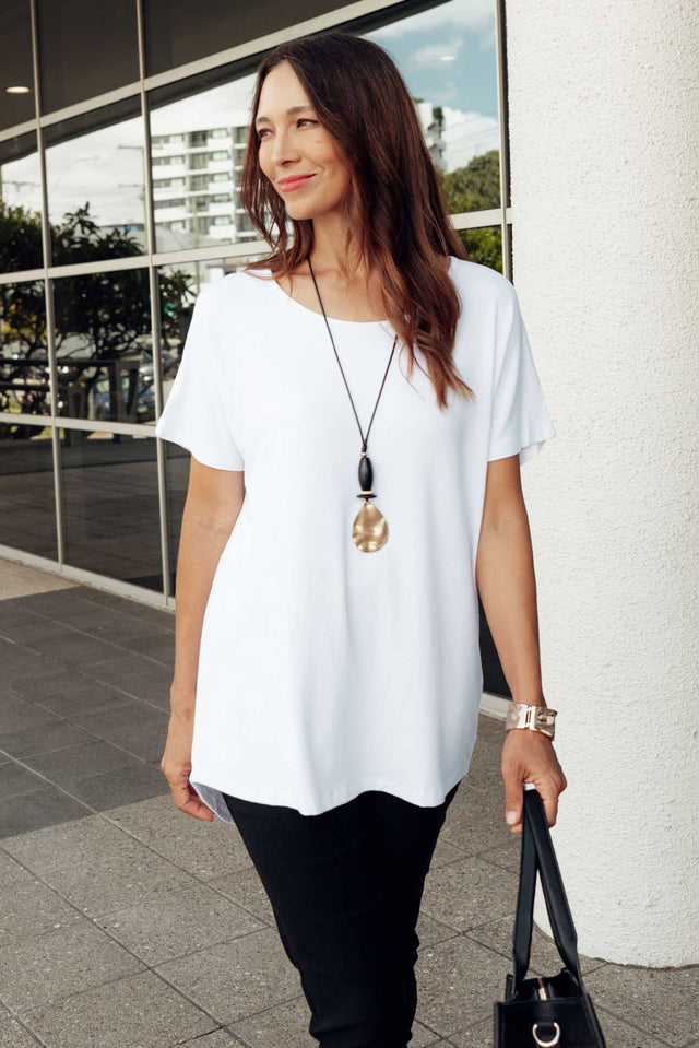 Danya White Bamboo Top