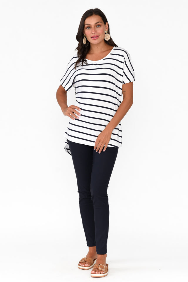 Danya White Stripe Bamboo Top image 7