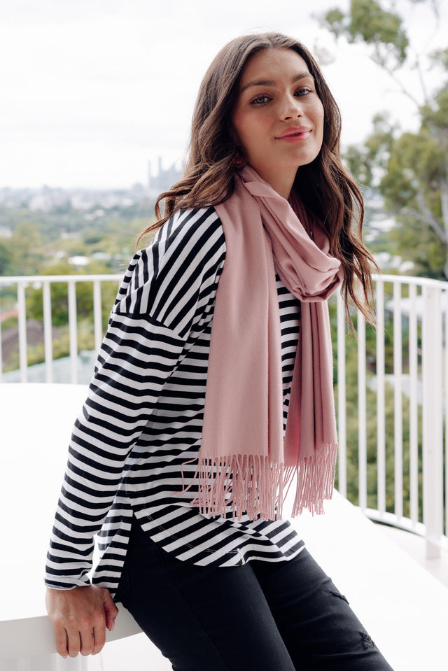 Heta Pink Cotton Pashmina Scarf image 1