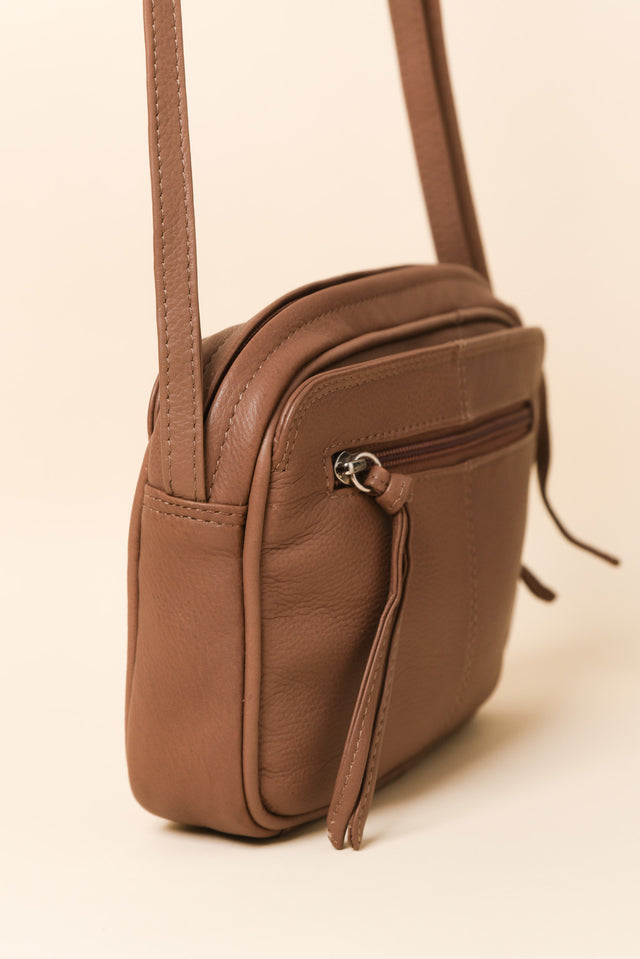 Darcy Chocolate Leather Crossbody Bag
