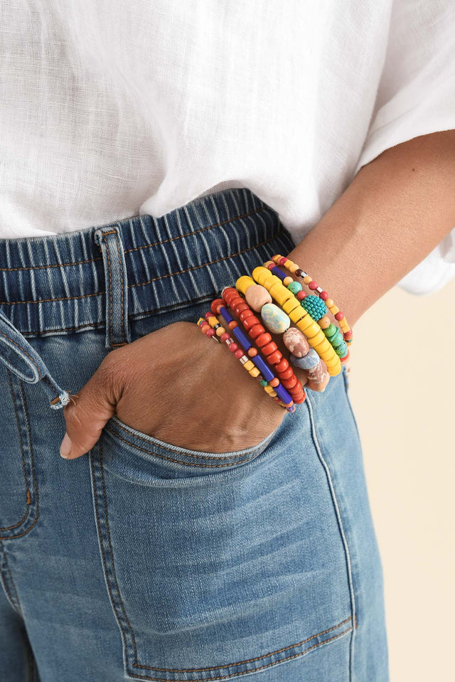 Darlene Yellow Beaded Bracelet Set
