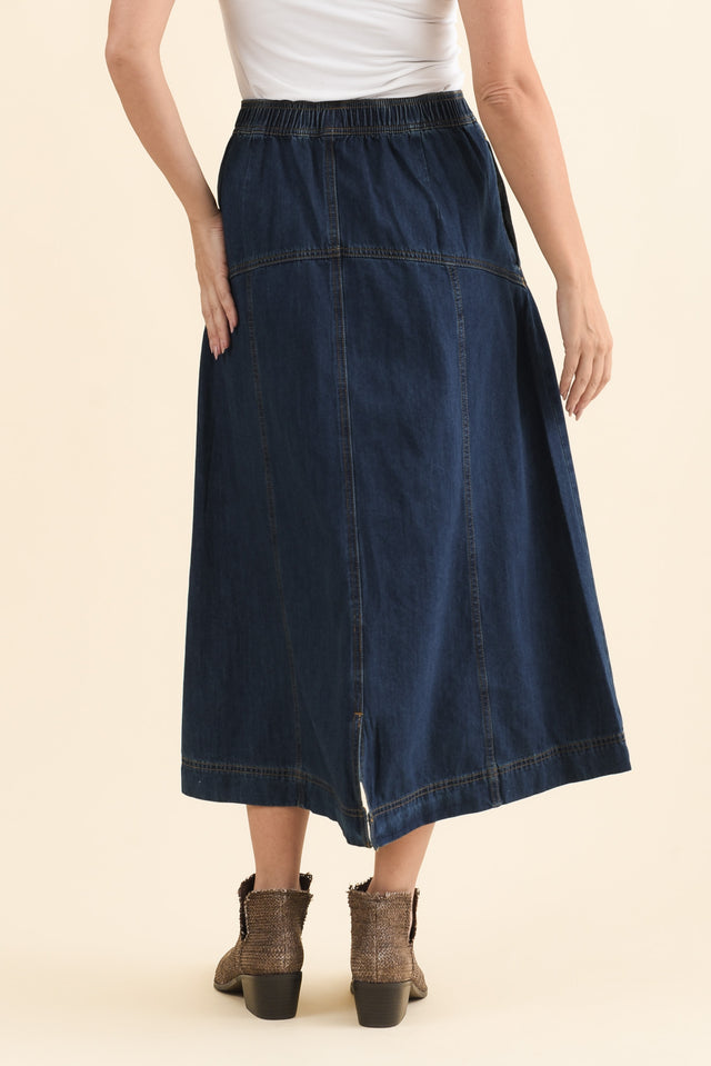 Dayton Dark Blue Denim Skirt image 4