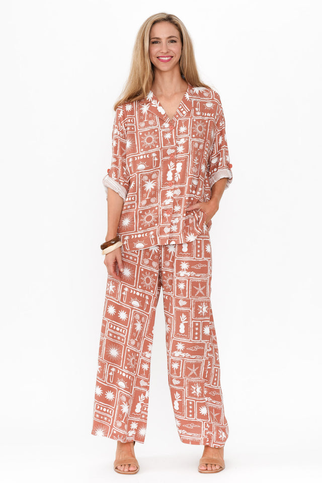 Cath Rust Tropical Pocket Pants image 7