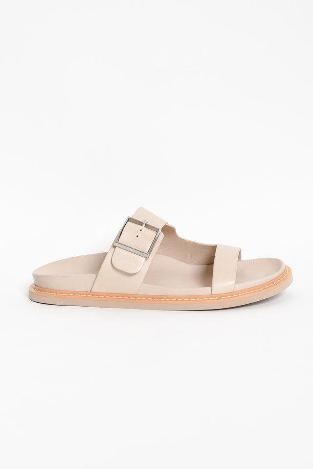 Dedra Beige Leather Slide