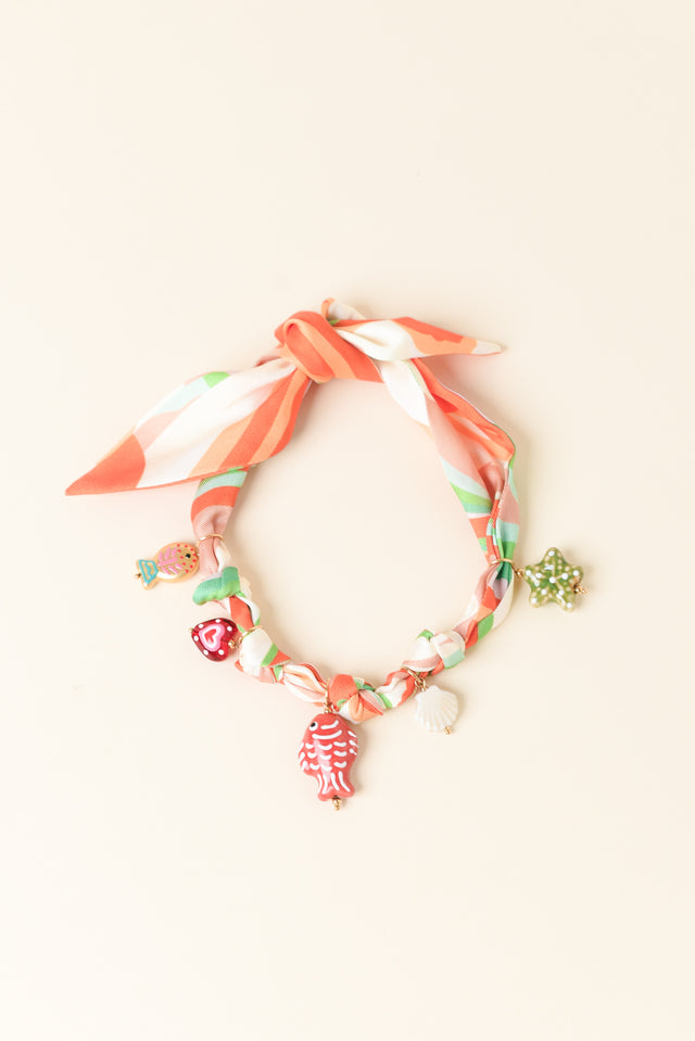 Denise Orange Sea Fabric Necklace