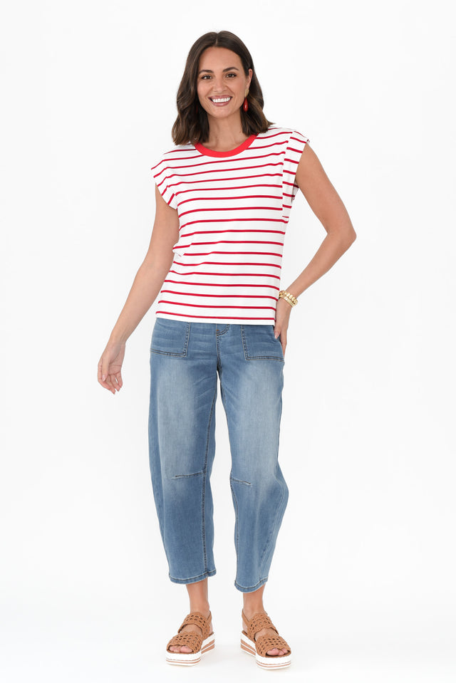 Diana Berry Stripe Bamboo Tee image 7
