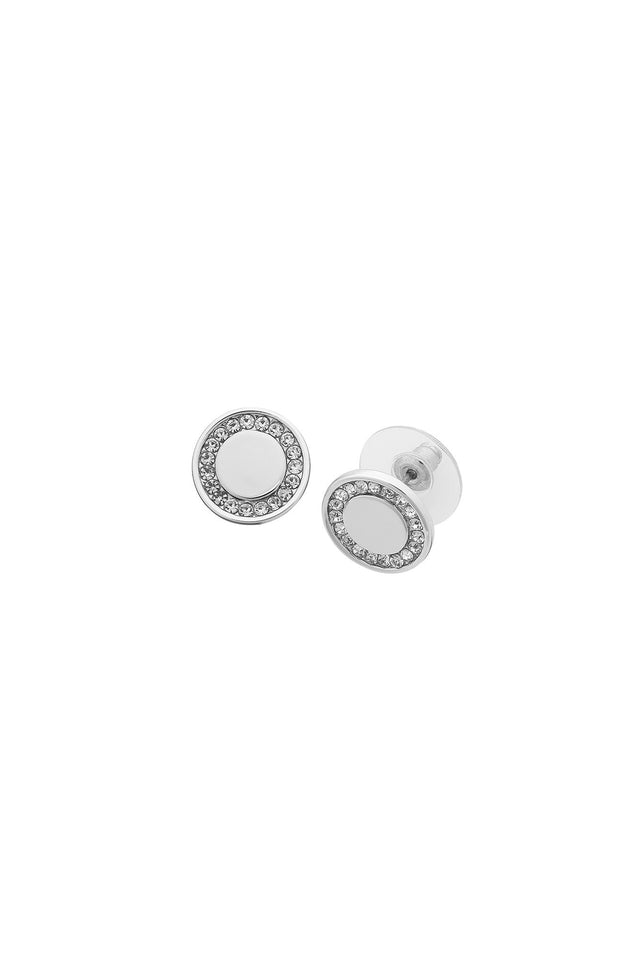 Diana Silver Diamante Stud Earrings