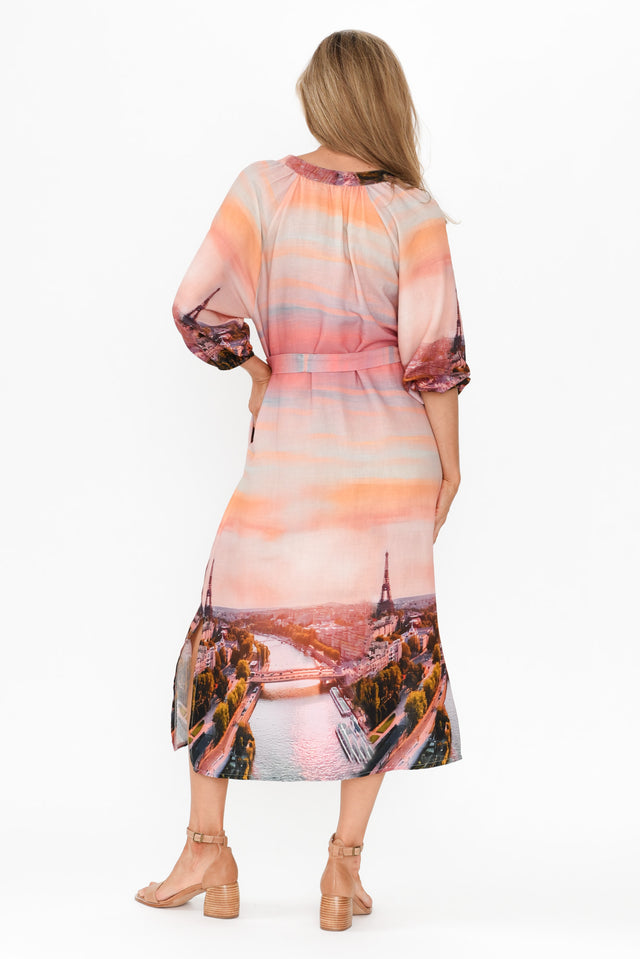 Dianna Pink Paris Linen Blend Dress image 5