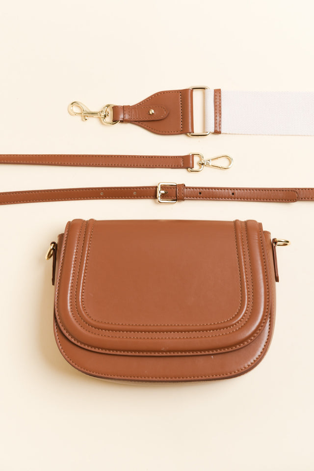 Dickens Tan Leather Crossbody Bag image 1