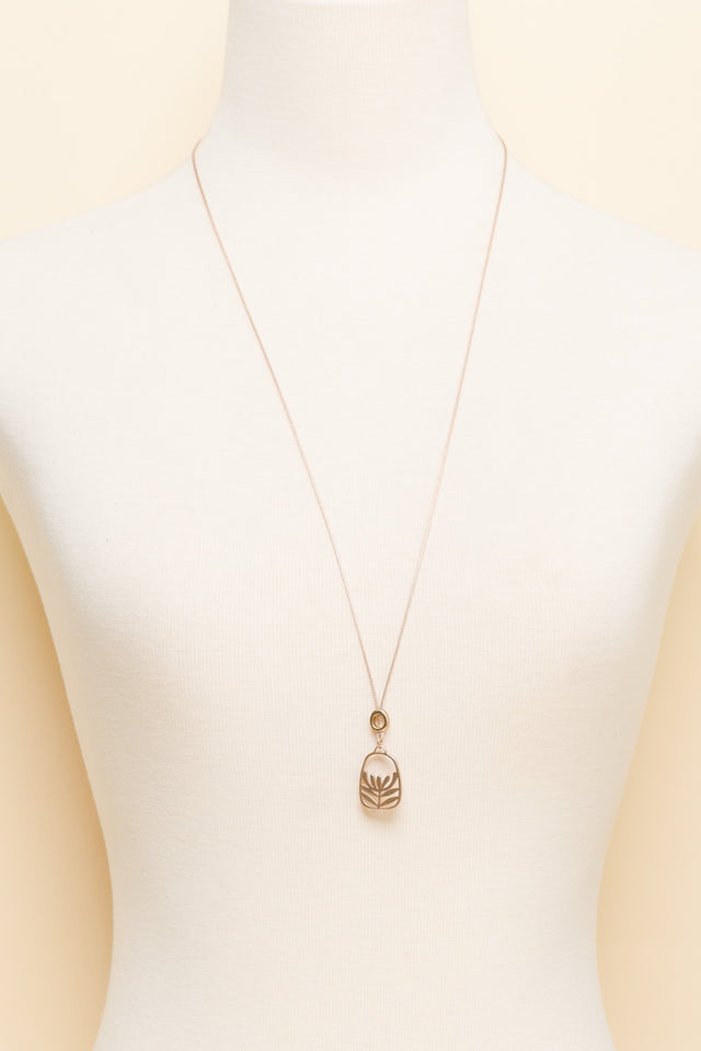 Diva Gold Flower Pendant Necklace image 2