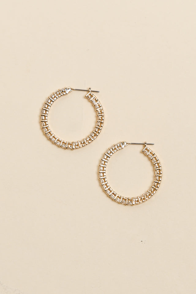 Dolce Vita Gold Diamante Hoop Earrings image 1