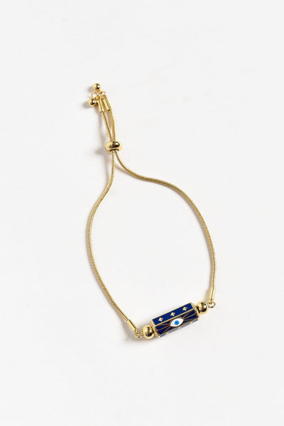 Doppio Blue Eye Chain Bracelet