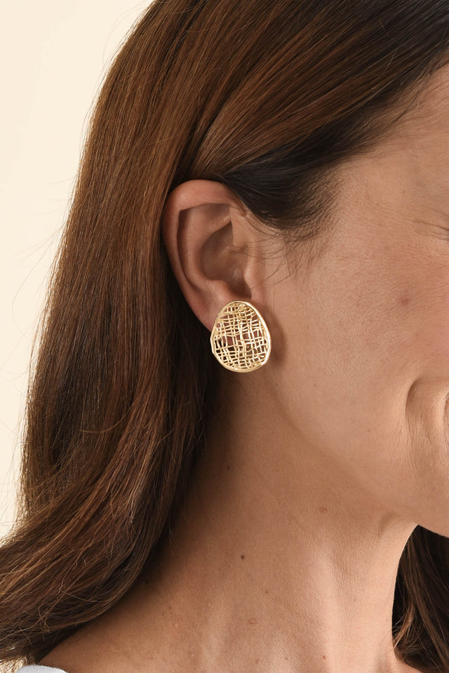 Doria Gold Clip On Earrings