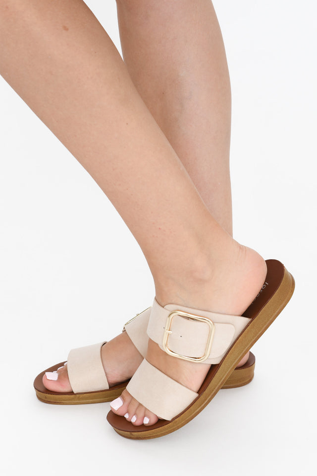 Doti Cream Buckle Slide