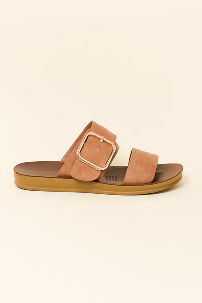 Doti Tan Buckle Slide