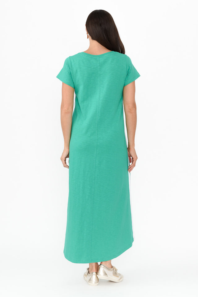 Recovery Green Trim Cotton Dress