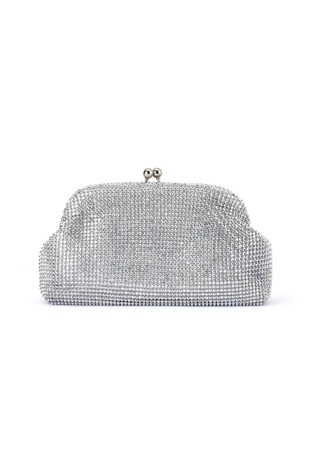 Ela Silver Crystal Clutch image 3