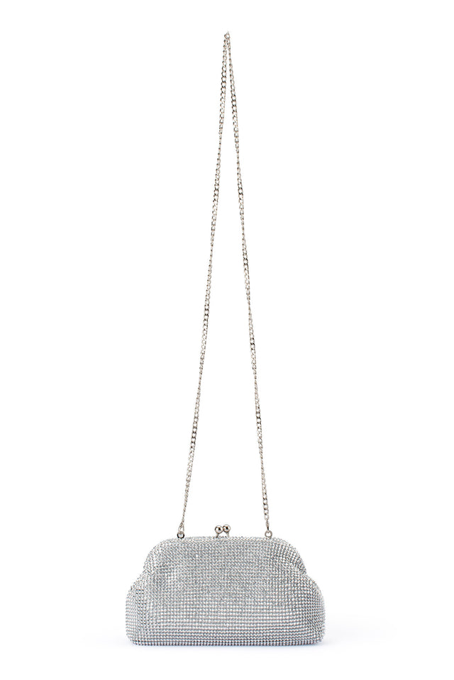 Ela Silver Crystal Clutch image 7