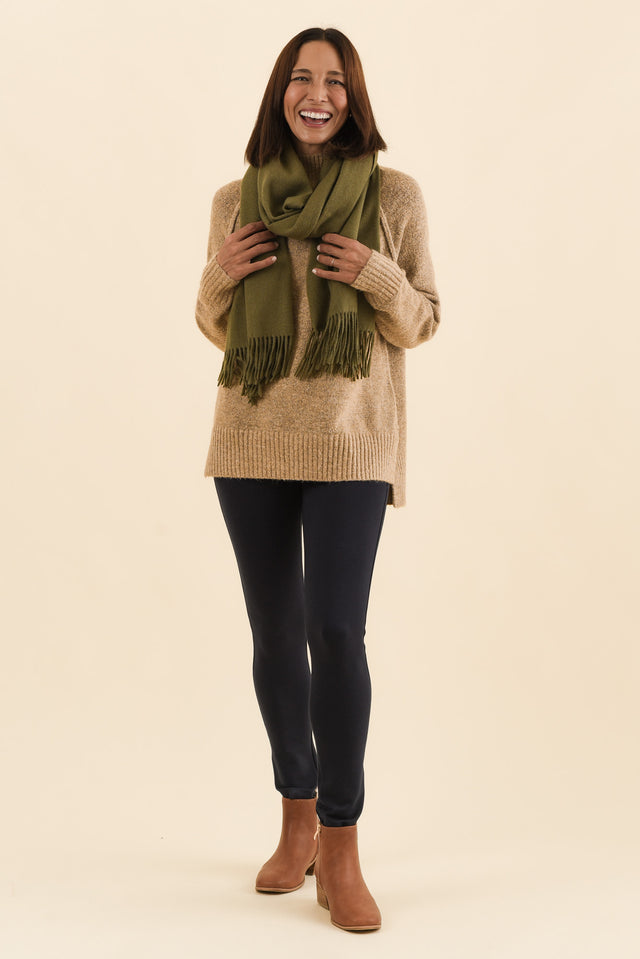 Elsa French Navy Winter Ponte Pants,Full Body,Brunette model,alt text|model:Cara