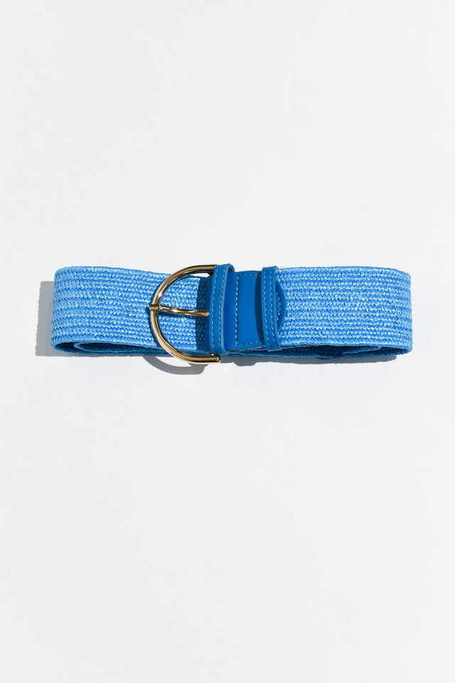 Elvie Blue Woven Stretch Belt