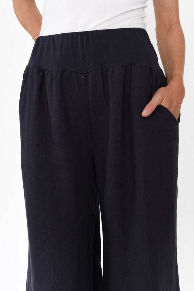 Emeline Navy Wide Leg Pants