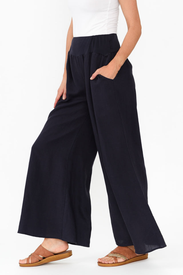 Emeline Navy Wide Leg Pants image 5