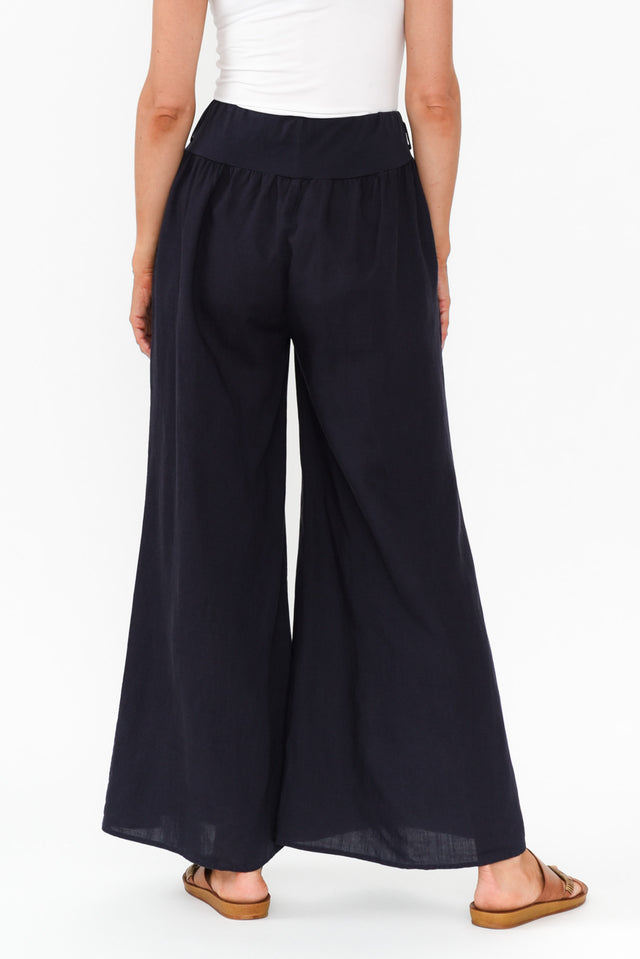 Emeline Navy Wide Leg Pants