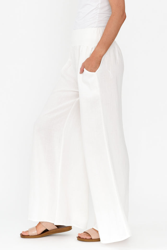 Emeline White Wide Leg Pants image 5