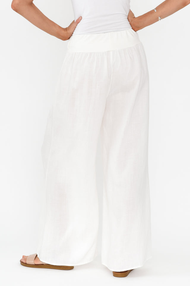 Emeline White Wide Leg Pants image 6