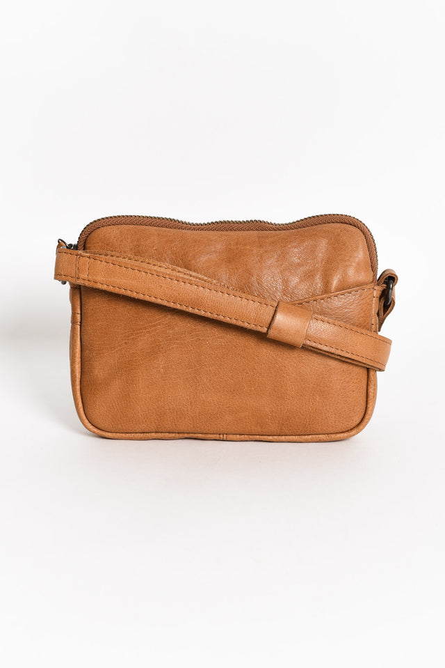 Emma Tan Leather Crossbody Bag image 1