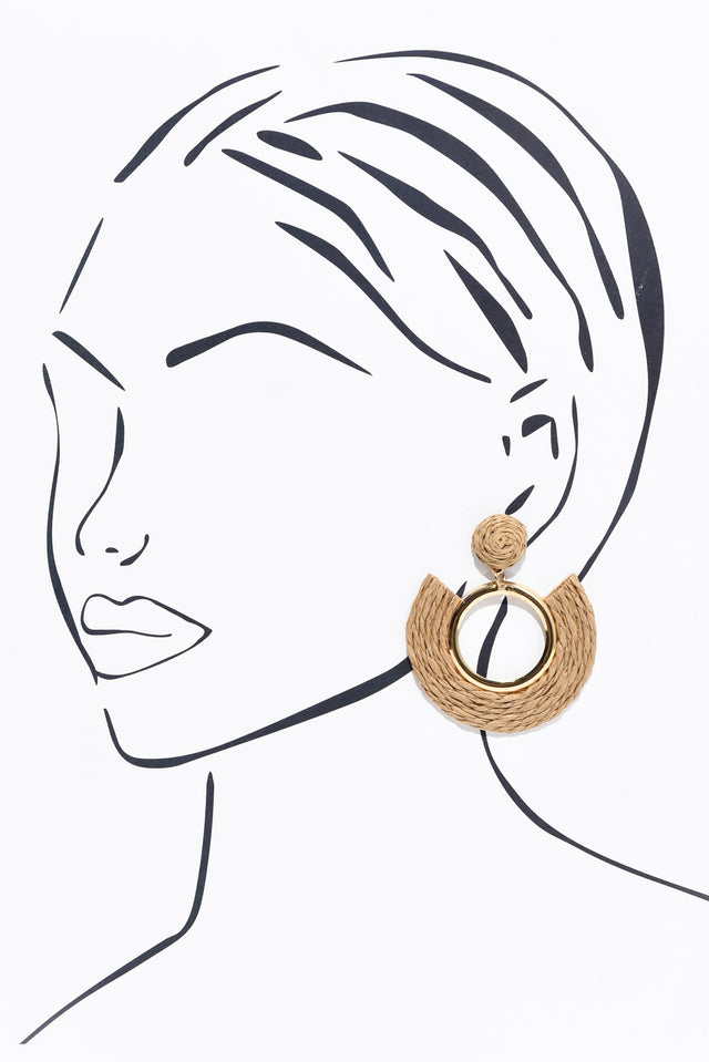 Emmy Gold Woven Stud Earrings