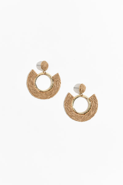 Emmy Gold Woven Stud Earrings