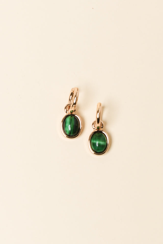 Emy Green Hoop Earrings