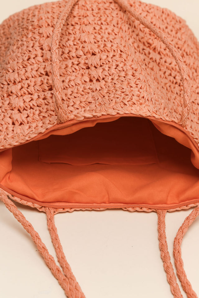Endota Coral Straw Tote image 3
