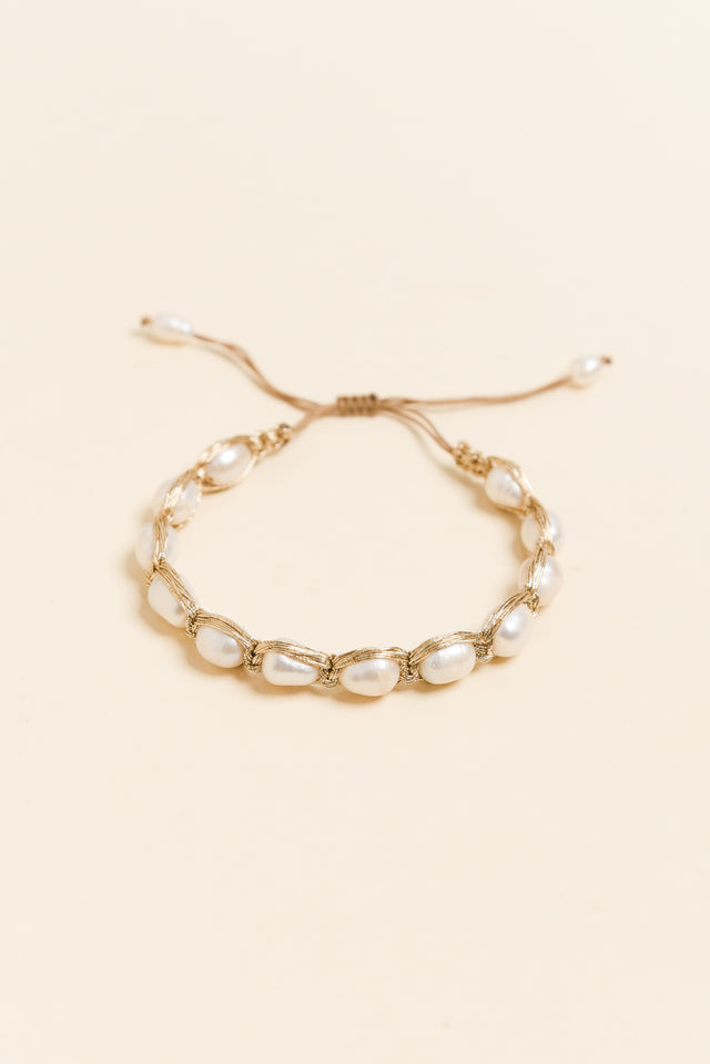 Era Gold Pearl Bracelet