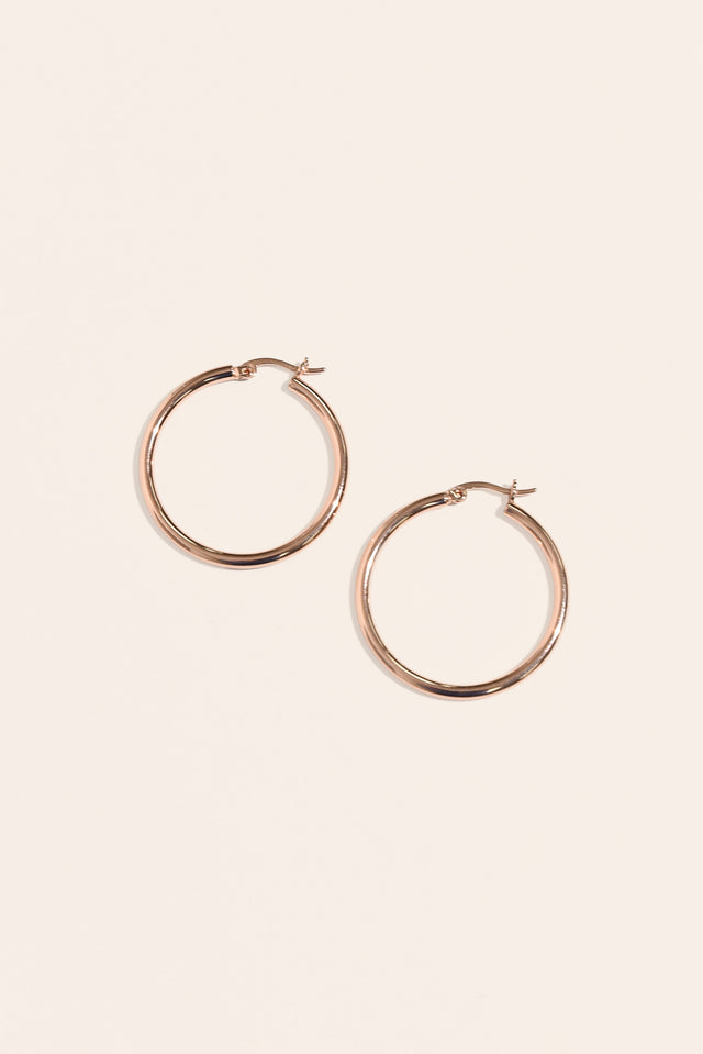 Erika Rose Gold Hoop Earrings