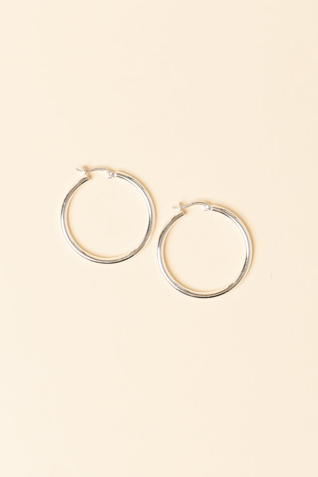 Erika Silver Hoop Earrings