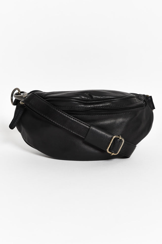 Escape the Ordinary Black Leather Sling Bag