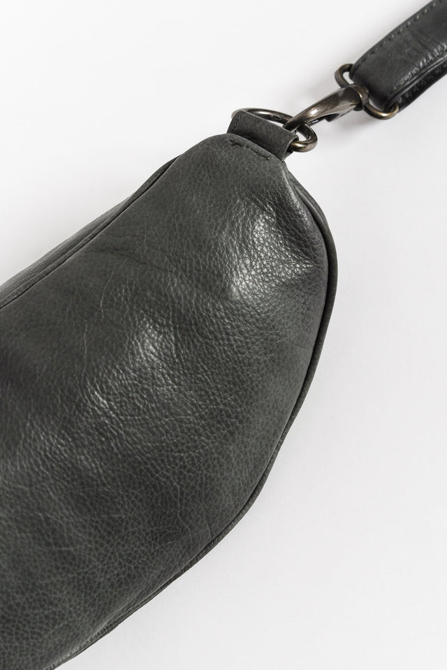 Escape the Ordinary Charcoal Leather Sling Bag image 2