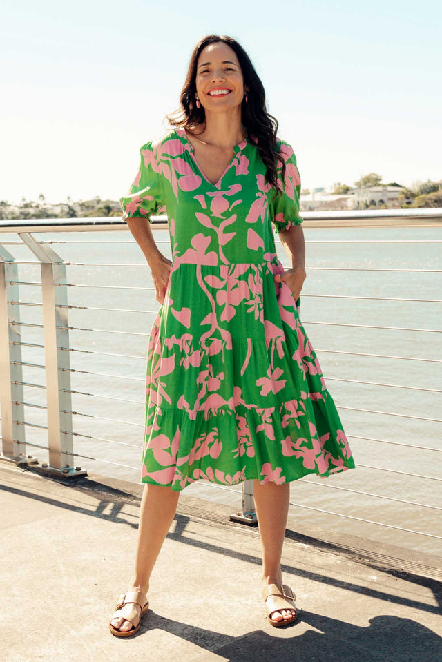 Euphoria Green Floral Dress image 1