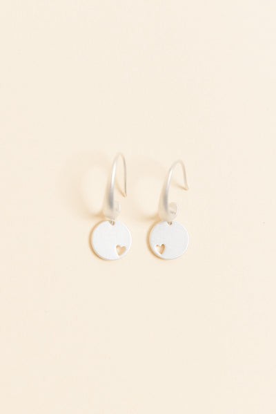 Euphoria Silver Disc Hoop Earrings